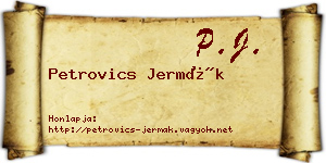 Petrovics Jermák névjegykártya